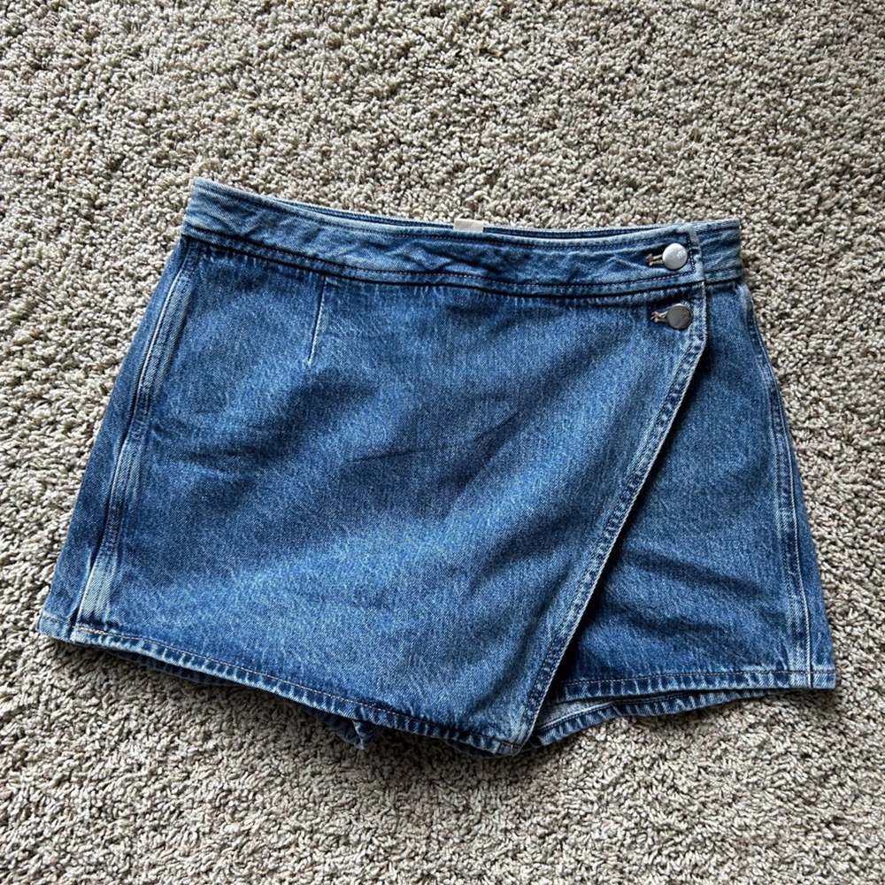 Madewell Blue Denim Skort